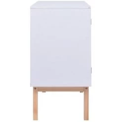 Buffet MDF Et Résine Tressée Blanc 88,5x40x80 Cm Modèle 2 VidaXL -Buffet et enfilade Soldes 19545989 5