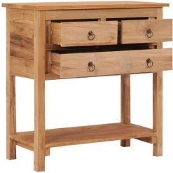 YOUTHUP Buffet 78x35x80 Cm Bois De Teck Massif -Buffet et enfilade Soldes 19548086 2