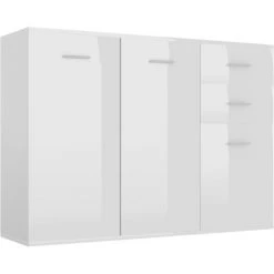 YOUTHUP Buffet Blanc Brillant 105x30x75 Cm Aggloméré 6 YOUTHUP Buffet Blanc Brillant 105x30x75 Cm Aggloméré -Buffet et enfilade Soldes 19551782 2