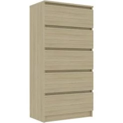 YOUTHUP Buffet à Tiroirs Chêne Sonoma 60x35x121 Cm Aggloméré 6 YOUTHUP Buffet à Tiroirs Chêne Sonoma 60x35x121 Cm Aggloméré -Buffet et enfilade Soldes 19552148 2