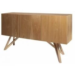 AUTRES SAWYER Buffet 3 Portes - Bois Naturel - L 160 X P 42 X H 85 Cm