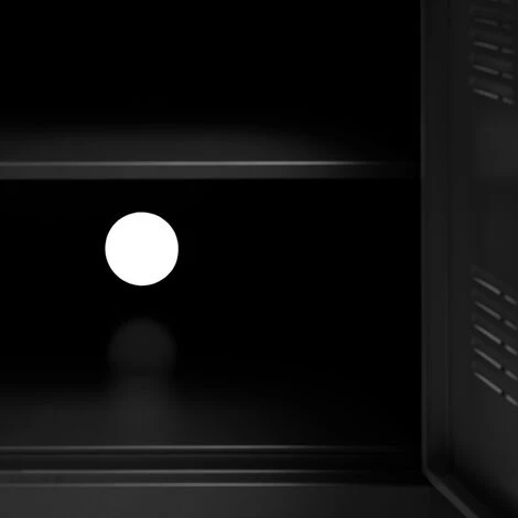 IDMARKET Buffet Bas 3 Portes Estel En Métal Noir - Noir 3 IDMARKET Buffet Bas 3 Portes Estel En Métal Noir - Noir – Image 3