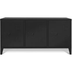 IDMARKET Buffet Bas 3 Portes Estel En Métal Noir - Noir 8 IDMARKET Buffet Bas 3 Portes Estel En Métal Noir - Noir -Buffet et enfilade Soldes 19630086 4