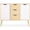 SCANDINAVIAN STYLE Buffet De Style Scandinave Bicolore - Bois Bois Naturel - MDF - Bois Naturel