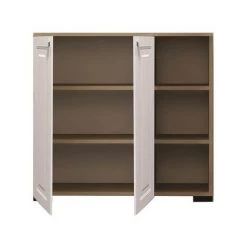 HOMEMANIA Armoire Multifonctionnelle Rakes - Depuis Le Salon, La Cuisine, Le Couloir, La Chambre A Coucher - Blanc, Bois En Panneau D'agglomere Melamine, MDF, MFC, Pieds : PVC, 90 X 37 X 85 Cm -Buffet et enfilade Soldes 19714841 3