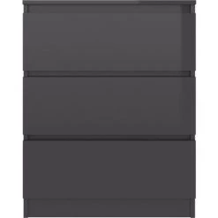 Buffet Aggloméré Gris Brillant 60x33.5x76 Cm VidaXL 8 Buffet Aggloméré Gris Brillant 60x33.5x76 Cm VidaXL -Buffet et enfilade Soldes 19758716 4