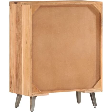 VidaXL Buffet 60x30x75 Cm Bois D'acacia Massif - Brun 3 VidaXL Buffet 60x30x75 Cm Bois D'acacia Massif - Brun – Image 3