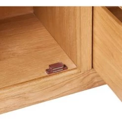 ASUPERMALL Buffet Avec 3 Tiroirs 110 X 33,5 X 70 Cm Bois De Chene Massif -Buffet et enfilade Soldes 19907311 5