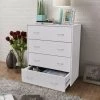 ASUPERMALL Buffet Avec 4 Tiroirs 60 X 30,5 X 71 Cm Blanc