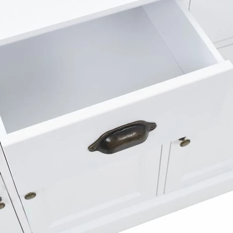 ASUPERMALL Buffet Avec 3 Portes MDF Et Bois De Pin 105 X 35 X 77,5 Cm 5 ASUPERMALL Buffet Avec 3 Portes MDF Et Bois De Pin 105 X 35 X 77,5 Cm – Image 5