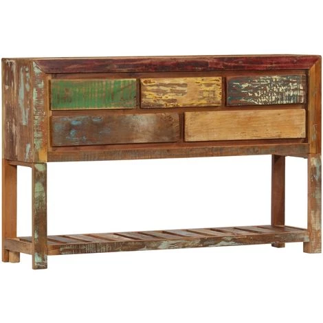 ASUPERMALL Buffet 120x30x75 Cm Bois De Recuperation Solide 2 ASUPERMALL Buffet 120x30x75 Cm Bois De Recuperation Solide – Image 2