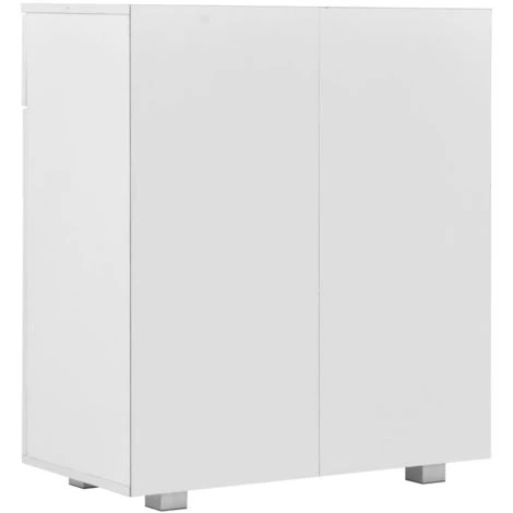 ASUPERMALL Buffet Blanc Brillant 71 X 35 X 76 Cm Agglomere 2 ASUPERMALL Buffet Blanc Brillant 71 X 35 X 76 Cm Agglomere – Image 2