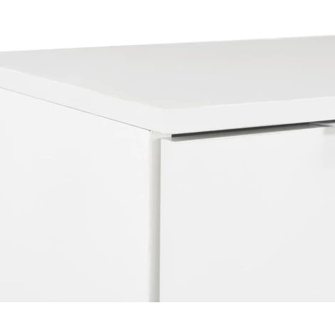 ASUPERMALL Buffet Blanc Brillant 71 X 35 X 76 Cm Agglomere 5 ASUPERMALL Buffet Blanc Brillant 71 X 35 X 76 Cm Agglomere – Image 5