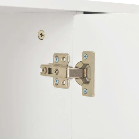 ASUPERMALL Buffet Blanc Brillant 107 X 35 X 76 Cm 3 ASUPERMALL Buffet Blanc Brillant 107 X 35 X 76 Cm – Image 3