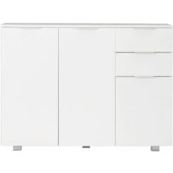 ASUPERMALL Buffet Blanc Brillant 107 X 35 X 76 Cm 8 ASUPERMALL Buffet Blanc Brillant 107 X 35 X 76 Cm -Buffet et enfilade Soldes 19907463 4