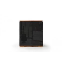 INSIDE75 Buffet Haut CHARLY 4 Portes 2 Tiroirs Laqué Noir Brillant Socle Et Plateau Chêne Noueux Huilé - Noir 9 INSIDE75 Buffet Haut CHARLY 4 Portes 2 Tiroirs Laqué Noir Brillant Socle Et Plateau Chêne Noueux Huilé - Noir -Buffet et enfilade Soldes 19920465 5