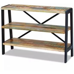 ASUPERMALL Buffet 3 Etageres Bois De Recuperation Massif -Buffet et enfilade Soldes 20850470 5
