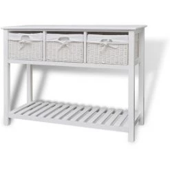 ASUPERMALL Buffet De Rangement Blanc
