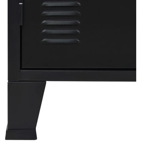 ASUPERMALL Buffet Metal De Style Industriel 120 X 35 X 70 Cm Noir 2 ASUPERMALL Buffet Metal De Style Industriel 120 X 35 X 70 Cm Noir – Image 2