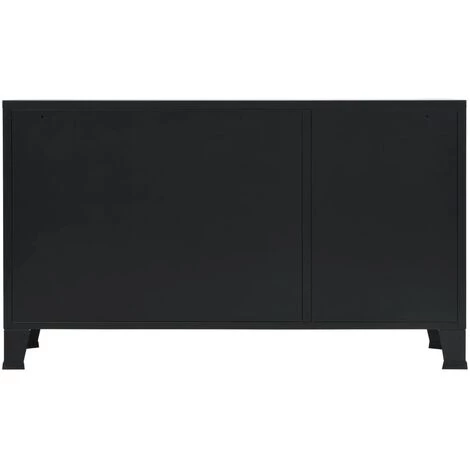 ASUPERMALL Buffet Metal De Style Industriel 120 X 35 X 70 Cm Noir 4 ASUPERMALL Buffet Metal De Style Industriel 120 X 35 X 70 Cm Noir – Image 4