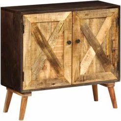 ASUPERMALL Buffet Bois Massif De Manguier 85 X 30 X 75 Cm -Buffet et enfilade Soldes 21370549 5
