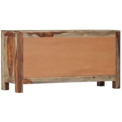 ASUPERMALL Buffet Gris 100 X 30 X 50 Cm Bois Massif De Sesham -Buffet et enfilade Soldes 21370711 3