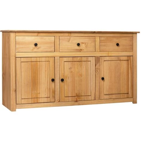 ASUPERMALL Buffet 135x40x80 Cm Pin Solide Assortiment Panama 1 ASUPERMALL Buffet 135x40x80 Cm Pin Solide Assortiment Panama