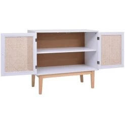 ASUPERMALL Buffet Blanc 88,5x40x80 Cm MDF -Buffet et enfilade Soldes 21372548 4