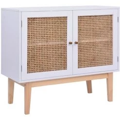 ASUPERMALL Buffet Blanc 88,5x40x80 Cm MDF -Buffet et enfilade Soldes 21372548 5