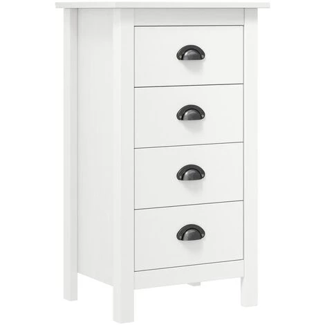 Buffet Bois De Pin Solide 46x35x80 Cm Blanc Modèle 1 VidaXL 1 Buffet Bois De Pin Solide 46x35x80 Cm Blanc Modèle 1 VidaXL