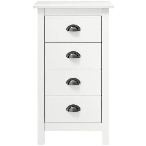 Buffet Bois De Pin Solide 46x35x80 Cm Blanc Modèle 1 VidaXL 2 Buffet Bois De Pin Solide 46x35x80 Cm Blanc Modèle 1 VidaXL – Image 2