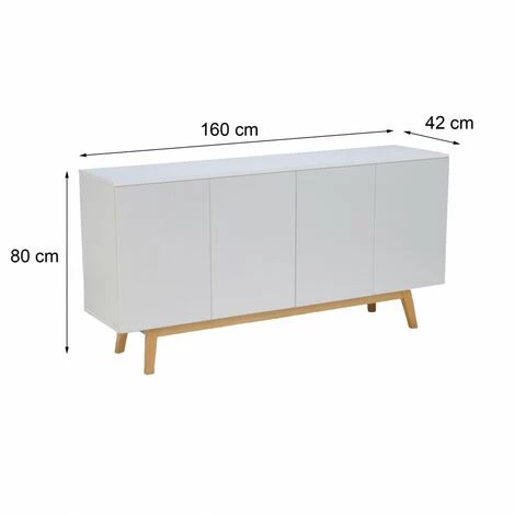 LE QUAI DES AFFAIRES Bahut HOME 4 Portes 2 Tiroirs / Blanc/ L 4 LE QUAI DES AFFAIRES Bahut HOME 4 Portes 2 Tiroirs / Blanc/ L – Image 4