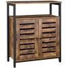 HELLOSHOP26 Meuble De Rangement Placard Buffet Armoire Industriel 70 X 30 Cm Acier Noir Et Bois - Bois