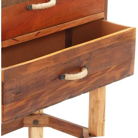 VidaXL Buffet 118x30x76 Cm Bois De Récupération Massif - Brun 4 VidaXL Buffet 118x30x76 Cm Bois De Récupération Massif - Brun – Image 4