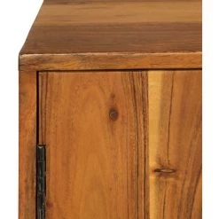 Topdeal Buffet Marron 110x30x70 Cm Bois D'acacia Solide -Buffet et enfilade Soldes 23042583 5