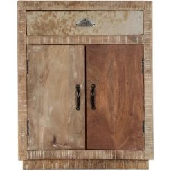 Topdeal Buffet 60 X 30 X 75 Cm Bois De Manguier Massif -Buffet et enfilade Soldes 23080647 3
