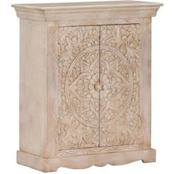 Topdeal Buffet 65 X 30 X 75 Cm Bois De Manguier Massif