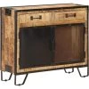 VidaXL Buffet 80x31x71 Cm Bois De Manguier Massif Brut - Brun