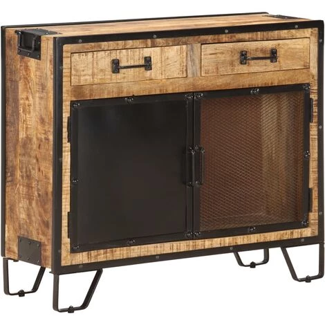 VidaXL Buffet 80x31x71 Cm Bois De Manguier Massif Brut - Brun 1 VidaXL Buffet 80x31x71 Cm Bois De Manguier Massif Brut - Brun