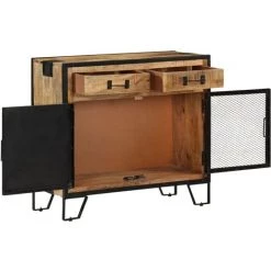 VidaXL Buffet 80x31x71 Cm Bois De Manguier Massif Brut - Brun 6 VidaXL Buffet 80x31x71 Cm Bois De Manguier Massif Brut - Brun -Buffet et enfilade Soldes 23088971 2