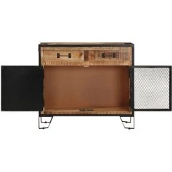 VidaXL Buffet 80x31x71 Cm Bois De Manguier Massif Brut - Brun 7 VidaXL Buffet 80x31x71 Cm Bois De Manguier Massif Brut - Brun -Buffet et enfilade Soldes 23088971 3