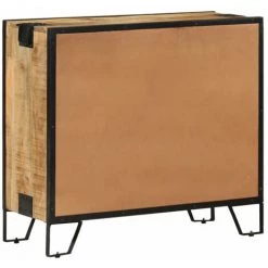 VidaXL Buffet 80x31x71 Cm Bois De Manguier Massif Brut - Brun 9 VidaXL Buffet 80x31x71 Cm Bois De Manguier Massif Brut - Brun -Buffet et enfilade Soldes 23088971 5
