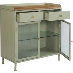 RENDEZ VOUS DéCO Buffet Marnie 2 Portes 2 Tiroirs - Vert -Buffet et enfilade Soldes 23180351 3