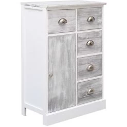Topdeal Buffet Avec 10 Tiroirs Gris 113 X 30 X 79 Cm Bois 9 Topdeal Buffet Avec 10 Tiroirs Gris 113 X 30 X 79 Cm Bois -Buffet et enfilade Soldes 23214209 5