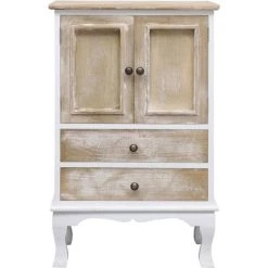 Topdeal Armoire à Tiroirs Blanc 50 X 30 X 80 Cm Bois -Buffet et enfilade Soldes 23214231 3