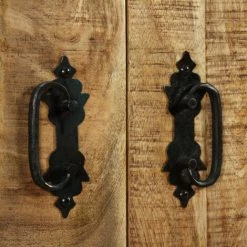 ASUPERMALL Buffet Avec 2 Tiroirs Et 1 Armoire Bois De Manguier Brut 7 ASUPERMALL Buffet Avec 2 Tiroirs Et 1 Armoire Bois De Manguier Brut -Buffet et enfilade Soldes 23398531 3