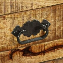 ASUPERMALL Buffet Avec 2 Tiroirs Et 1 Armoire Bois De Manguier Brut 8 ASUPERMALL Buffet Avec 2 Tiroirs Et 1 Armoire Bois De Manguier Brut -Buffet et enfilade Soldes 23398531 4