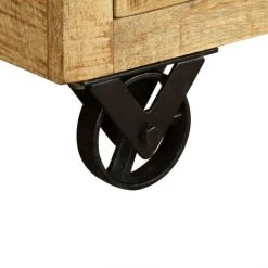 ASUPERMALL Buffet Avec 3 Tiroirs Bois De Manguier Brut -Buffet et enfilade Soldes 23398537 3