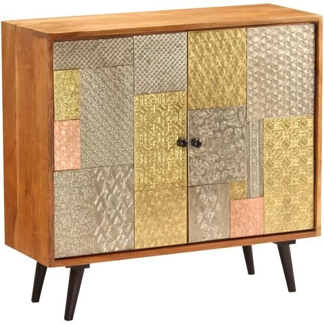 ASUPERMALL Buffet 80 X 30 X 75 Cm Bois D'acacia Massif 5 ASUPERMALL Buffet 80 X 30 X 75 Cm Bois D'acacia Massif – Image 5