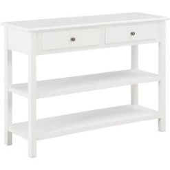 ASUPERMALL Buffet Blanc 110x35x80 Cm MDF